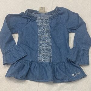Lucky Brand Denim Blue Kids Blouse